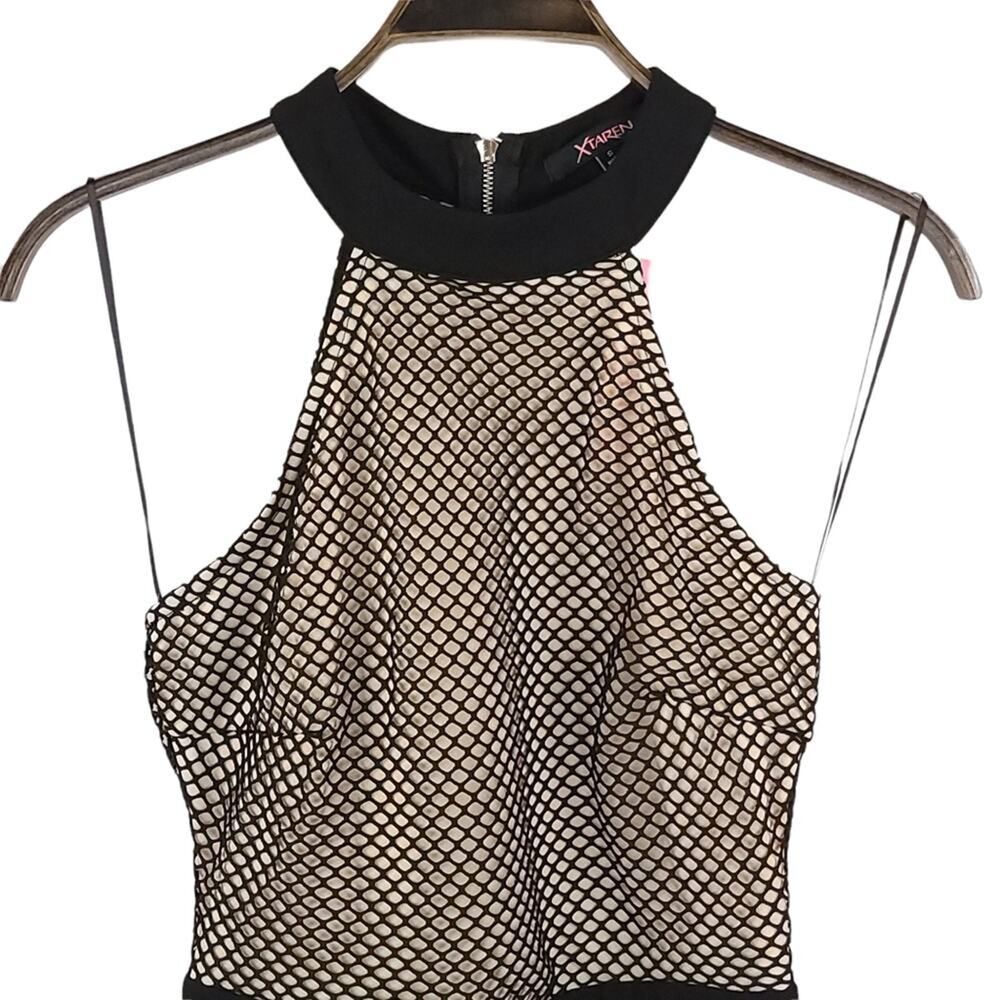 Xtaren Mesh Net High Neck Dress Cocktail Party - Picture 3 of 11